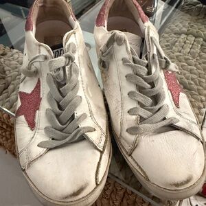 Brand New Golden Goose White & Pink Star Sneakers